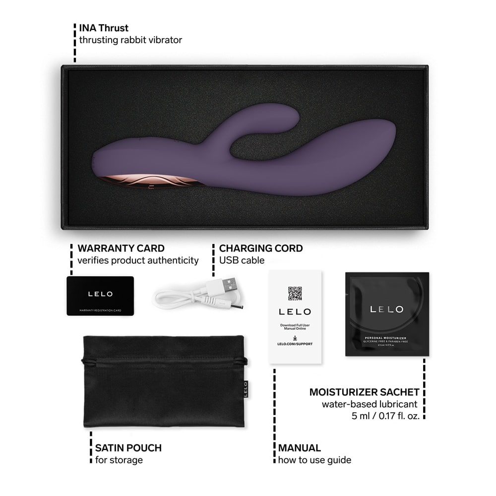 LELO Ina Thrust Thrusting Rabbit Vibrator Purple Twilight 5 LELO Ina Thrust Thrusting Rabbit Vibrator Purple Twilight - Image 4