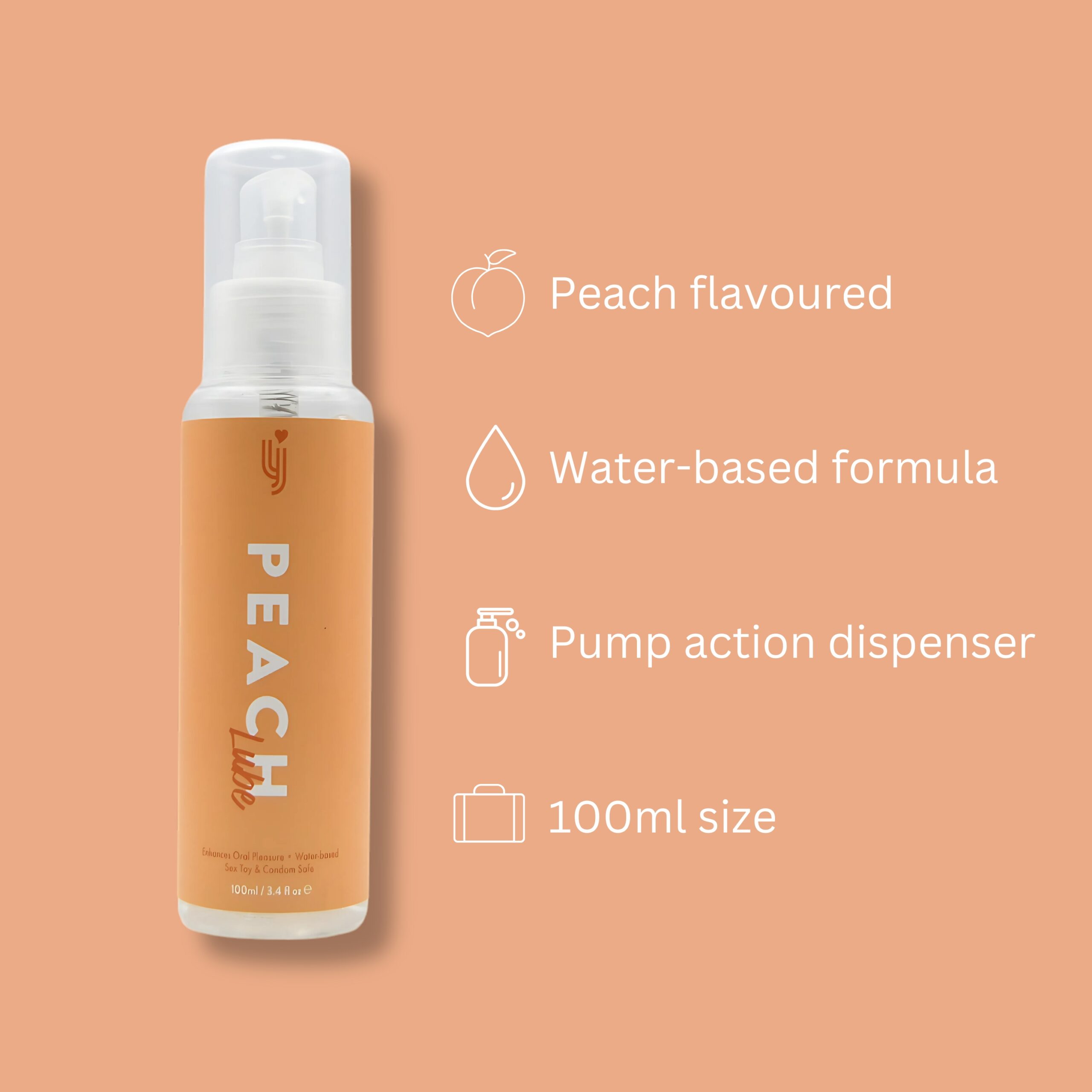 Loving Joy Peach Flavoured Lubricant 100ml 6 Loving Joy Peach Flavoured Lubricant 100ml - Image 5