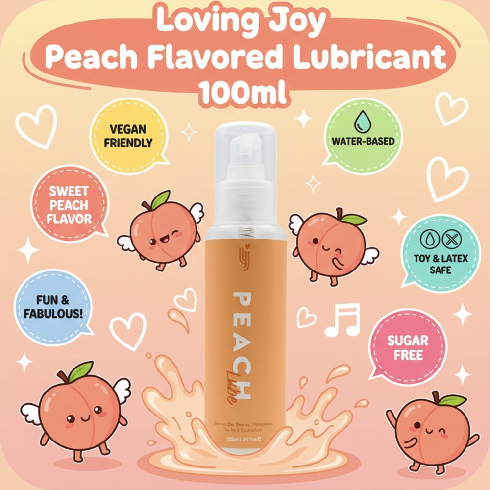 Loving Joy Peach Flavoured Lubricant 100ml 9 Loving Joy Peach Flavoured Lubricant 100ml - Image 8